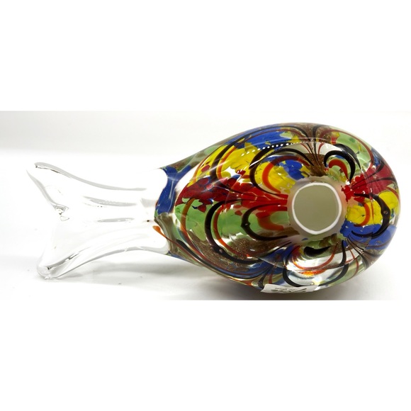 Gea Art Glass Paperweight Bird Murano Style Multicolor - Picture 5 of 5